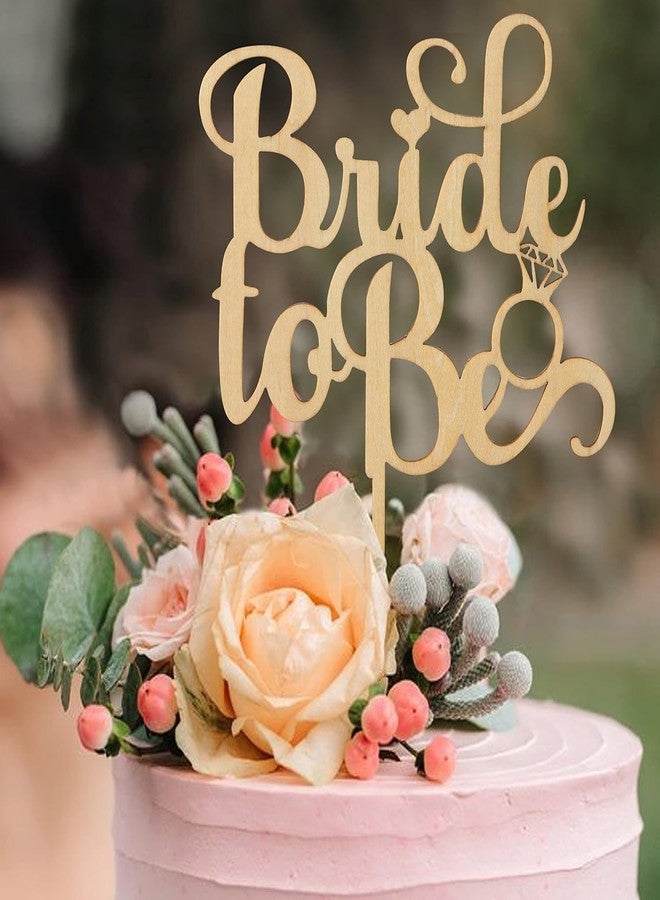 Cliths Wooden Bridal Shower Cake Topper - Bride to Be Cake Topper - Wedding Cake Decorations, Bridal Shower Decor, Elegant Wedding Supplies - Image 5